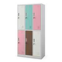 ARBEITSSCHUTZ-KLEIDERSCHRANK IGOR 185x90x45 cm - Pastellblau/Rosa, Metall (90/185/45cm) - Jan Nowak