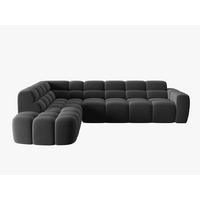 ECKSOFA links Lisa aus Samt dunkelgrau 5 Sitzplätze - Dunkelgrau, Textil (234/293cm) - Micadoni