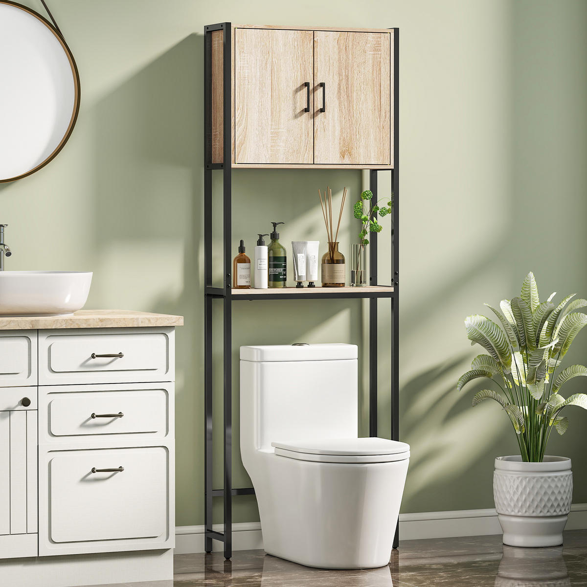 HÄNGESCHRANK Naturholz 1 Stück - Beige, Naturmaterialien (64/178/19cm) - GiPP