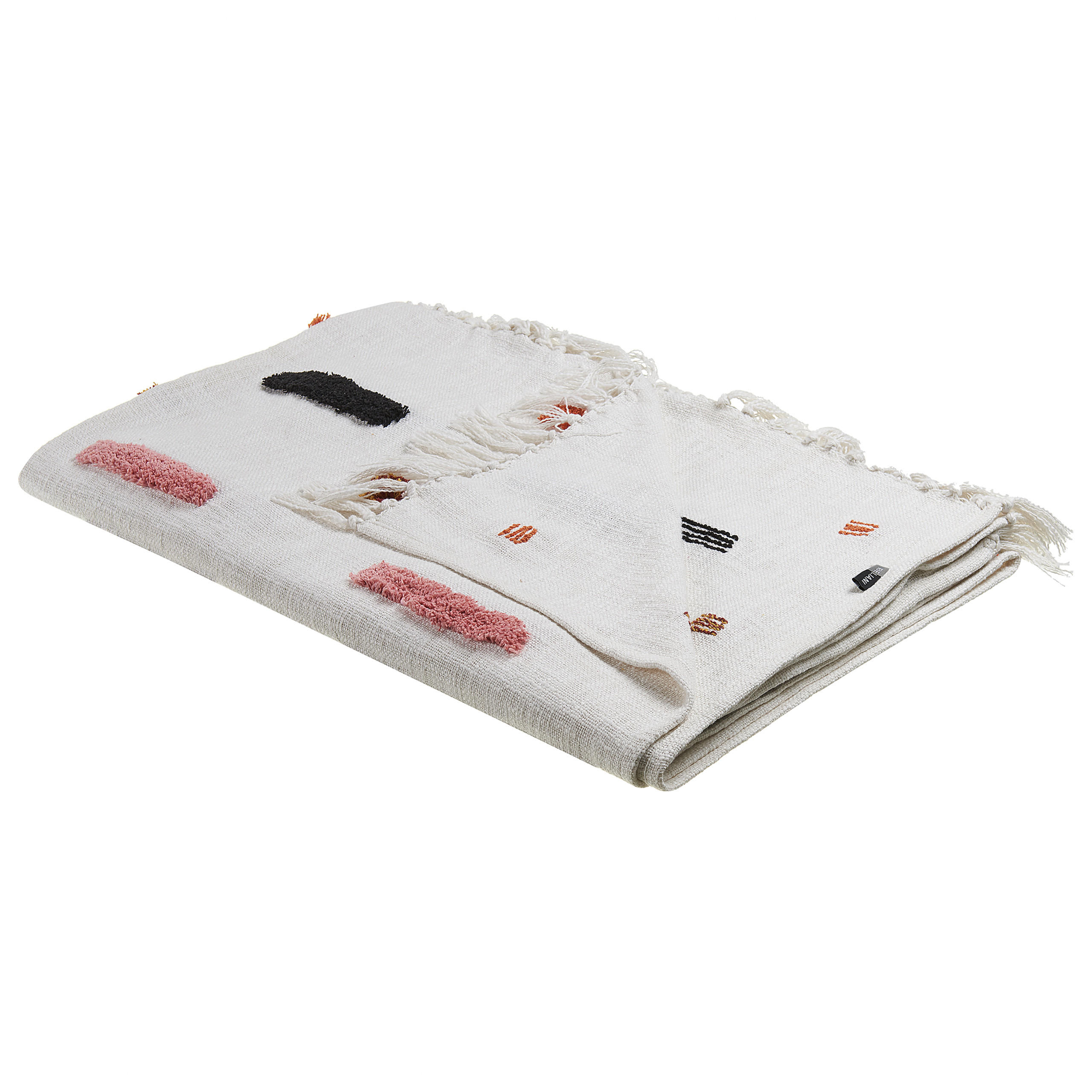 DECKE Senfgelb Alappuzha 130/180 cm - Dunkelgelb, Naturmaterialen/Textil (130/180cm) - Beliani