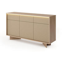 SIDEBOARD mit Schubladen Spirit 154 cm, 3 Türen, Cappuccino - Eichefarben/Cappuccino, Holz (154/84/40cm) - Emporius