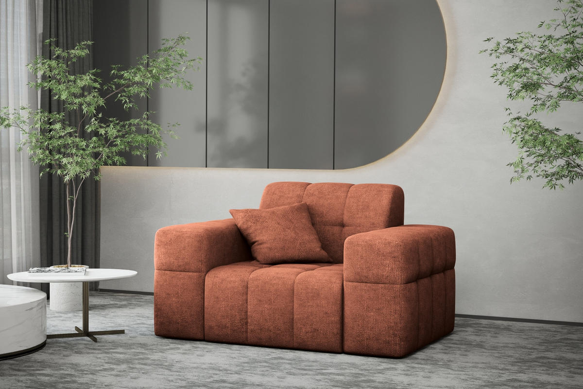 SESSEL NIMES Stoff Perfect Harmony Kupfer - Kupferfarben, Holz/Textil (120/82/92cm) - Kaiser Möbel