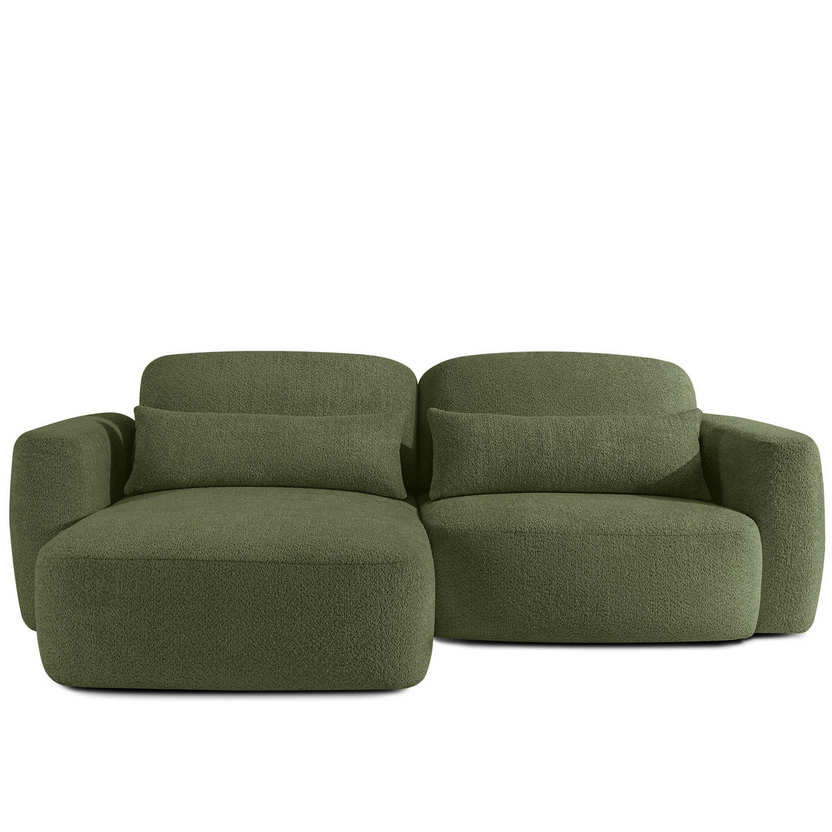 SITZGARNITUR ELOSA - Olivgrün, Holz/Textil (245/85/165cm) - KONSIMO®