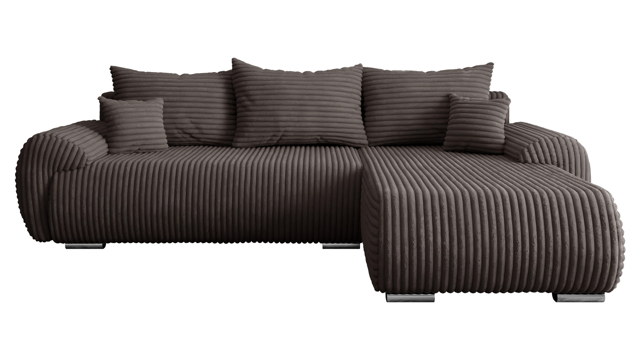 Mirjan24 Ecksofa Braun 282x187 cm