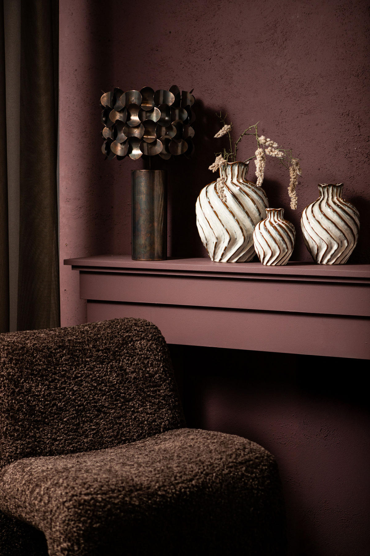 TISCHLAMPE Jaye Schwarz 32/32/55cm - Schwarz, Metall (32/32/55cm) - PTMD Collection