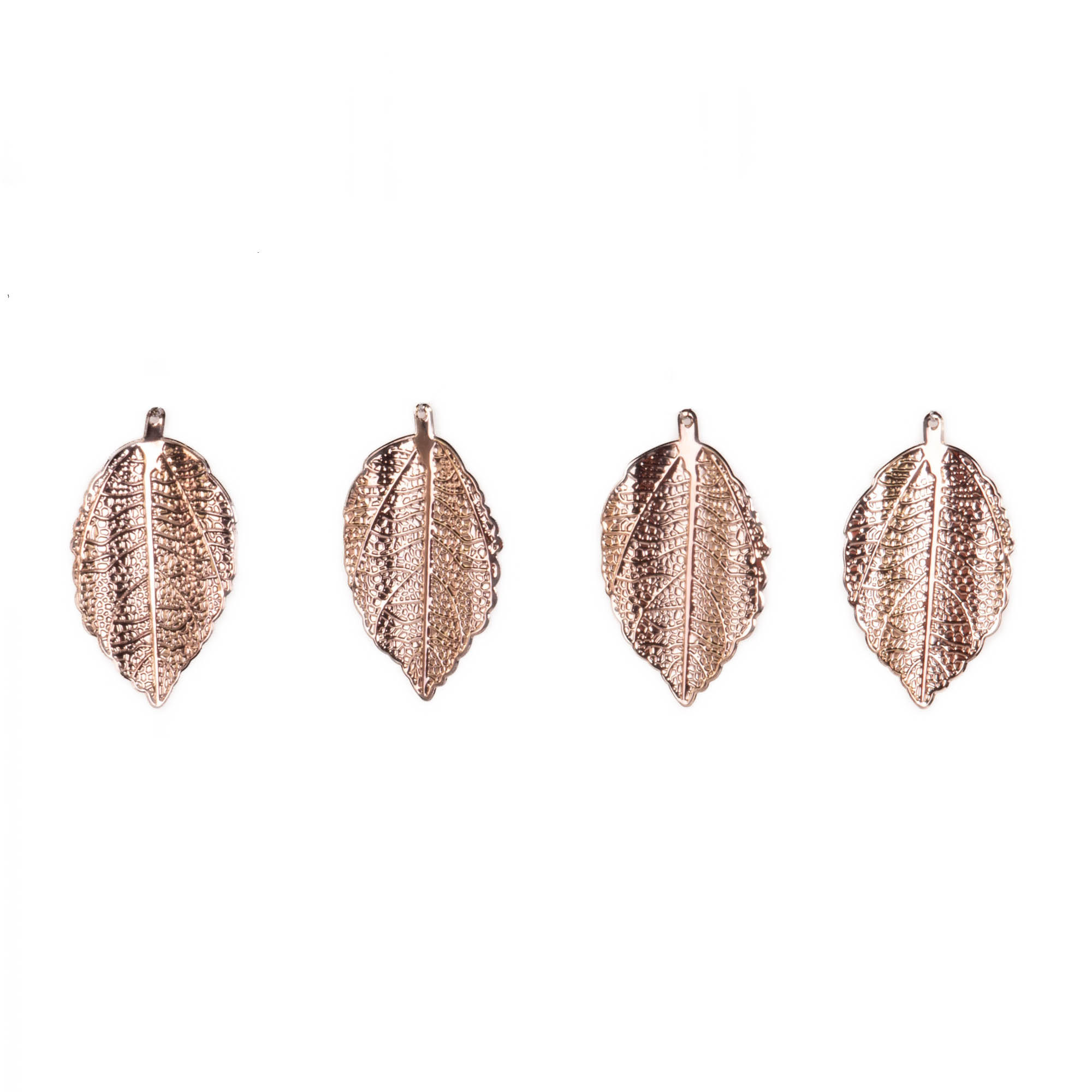 WEIHNACHTSSCHMUCK Goldene Blätter 4er-Set - Goldfarben, Metall (4.5/4.5/8cm) - Home Styling Collection
