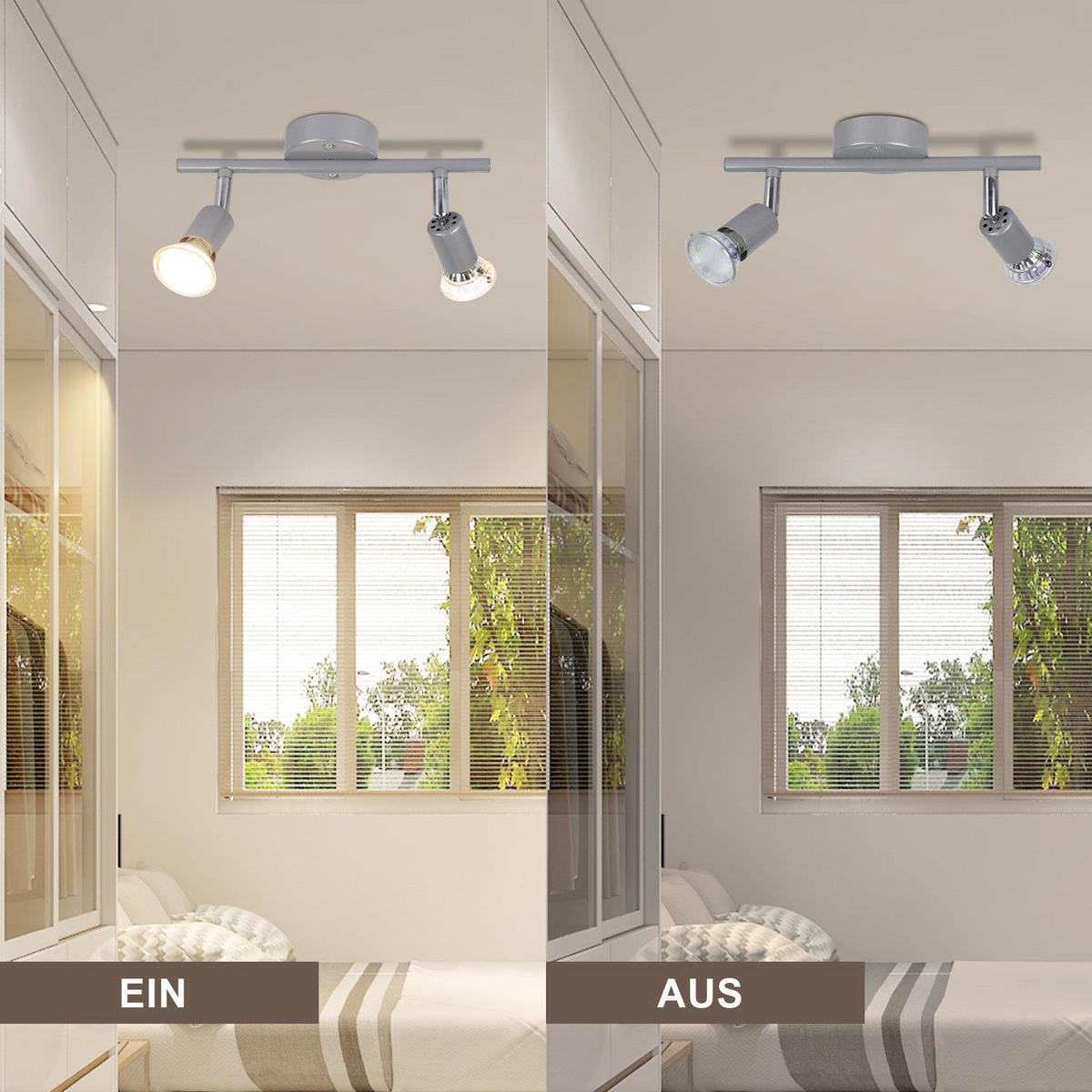 DECKENLEUCHTE Macaluso 26/15/8cm - Silberfarben, Metall (26/15/8cm) - Nettlife