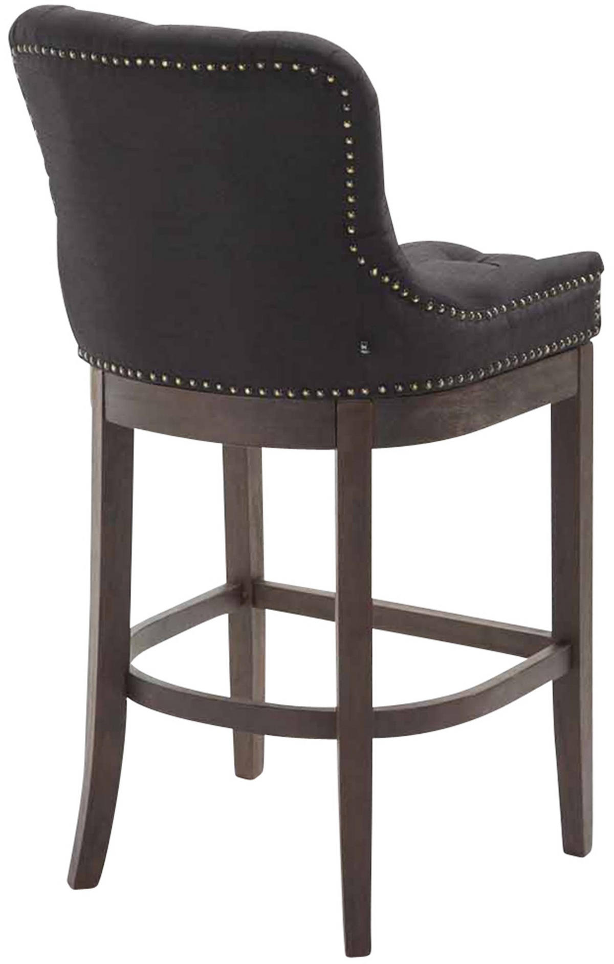 BARHOCKER Stoff schwarz - Schwarz, Holz/Textil (55/109/57cm) - CLP