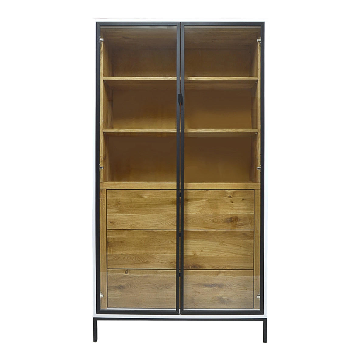 Rawood Furniture VITRINE Eiche 100cm × 45cm × 190cm