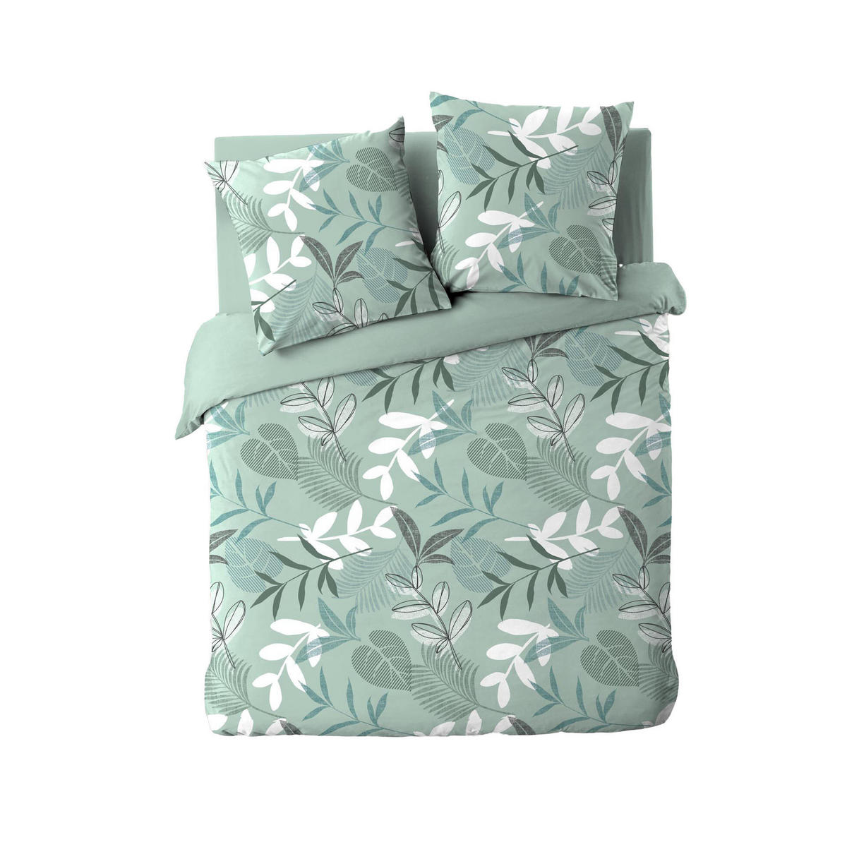 BETTWÄSCHE Blättermuster Kimberly 240/220 cm - Gelb, Textil (220/240cm) - Douceur d´intérieur