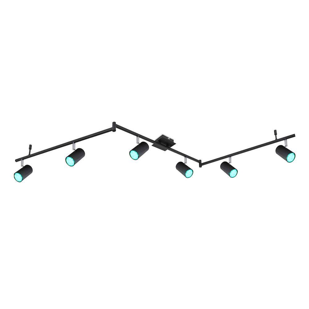 LED DECKENLEUCHTE Robby Metall Schwarz - Schwarz, Metall (180/10/18.5cm) - Globo Lighting