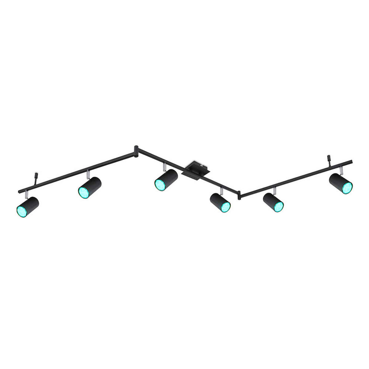 LED DECKENLEUCHTE Robby Metall Schwarz - Schwarz, Metall (180/10/18.5cm) - Globo Lighting