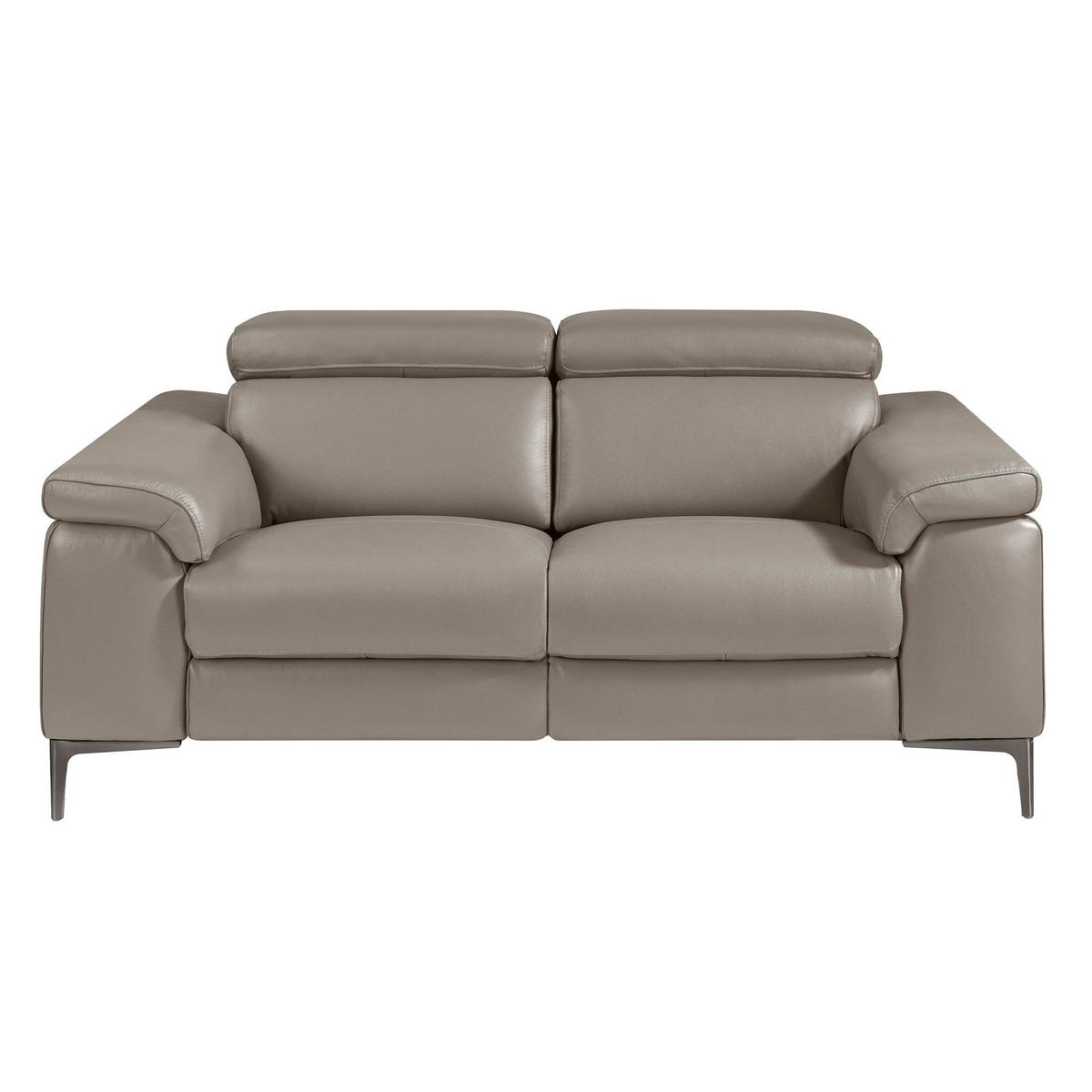 SOFA 2-sitzer relaxsofa aus dunkelgrauem leder 170/102/97 cm - Dunkelgrau/Grau, Leder (170/97/102cm) - ANGEL CERDA