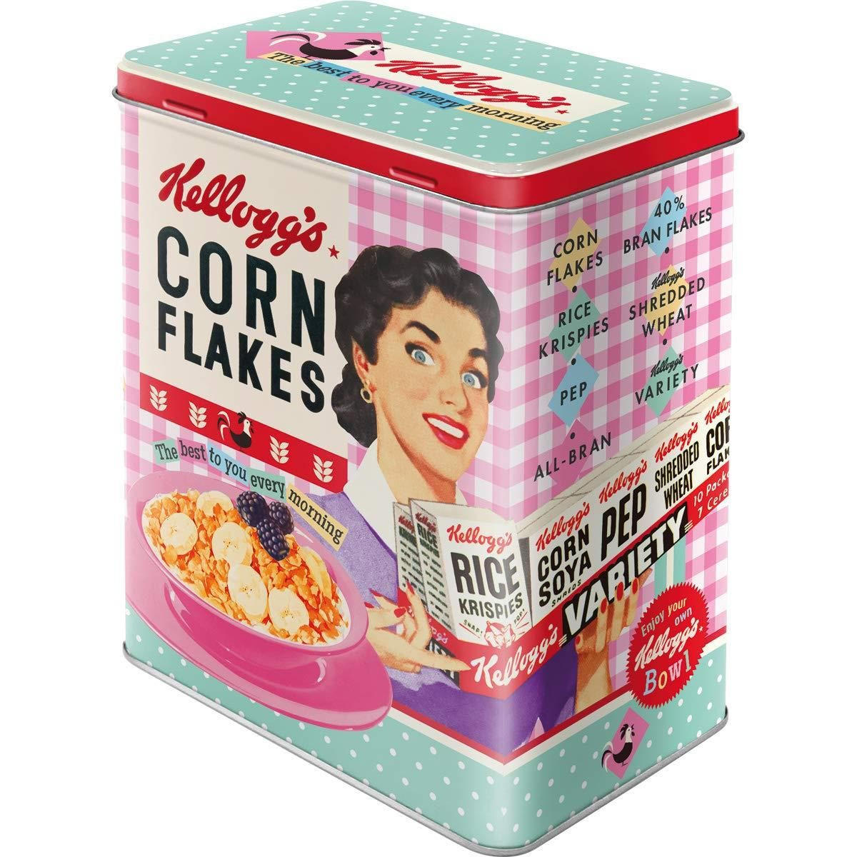 VORRATSDOSE L Kellogg's Happy Hostess - Multicolor, Metall (14/20/10cm) - Nostalgic-Art