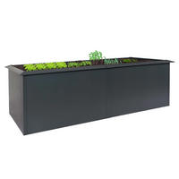 HOCHBEET Schneckenkante 78x250x90cm Anthrazit - Anthrazit, Metall (250/78/90cm) - PROREGAL