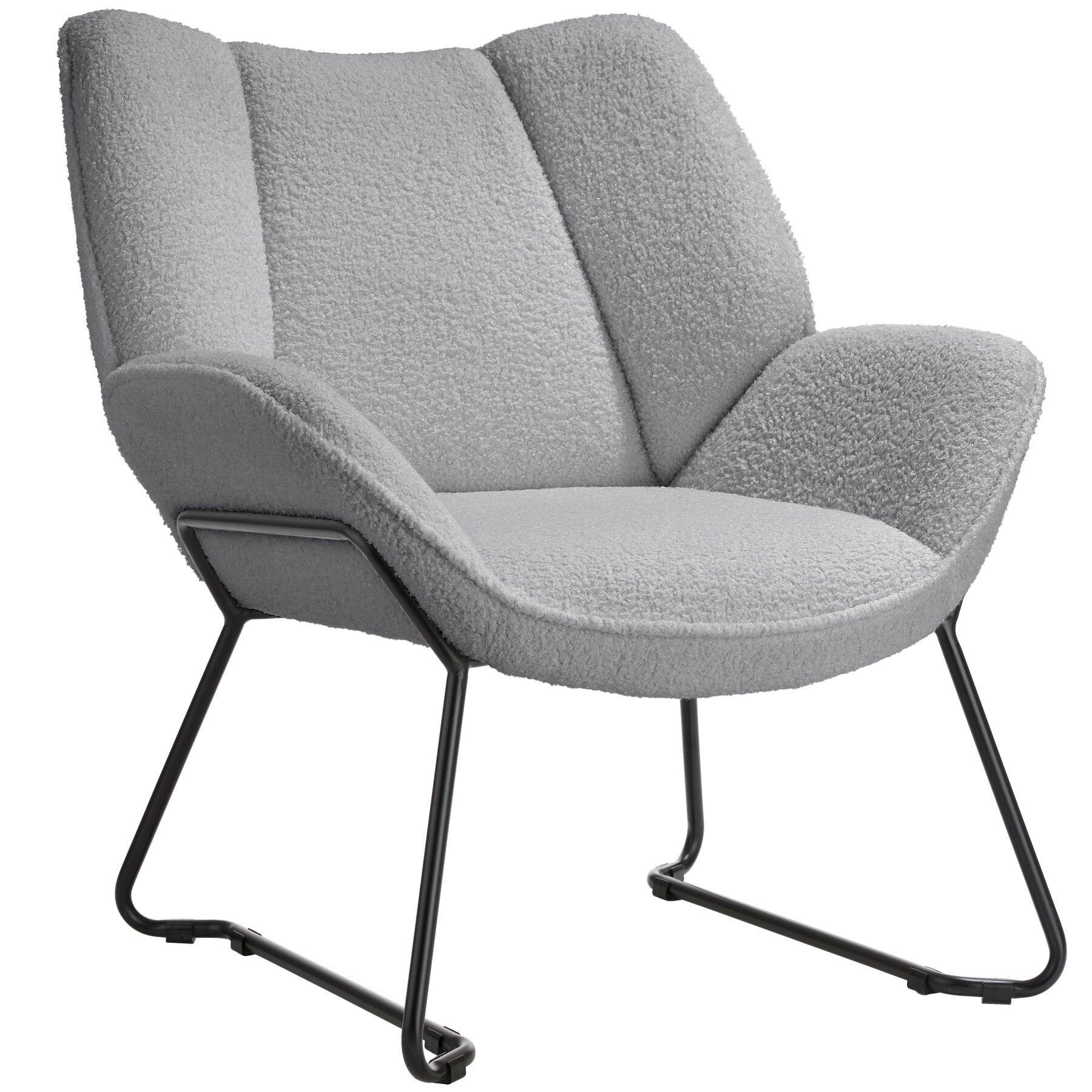 SESSEL Kjeld,73 x 72 x 81 cm,hellgrau - Hellgrau, Kunststoff (73/81/72cm) - tectake