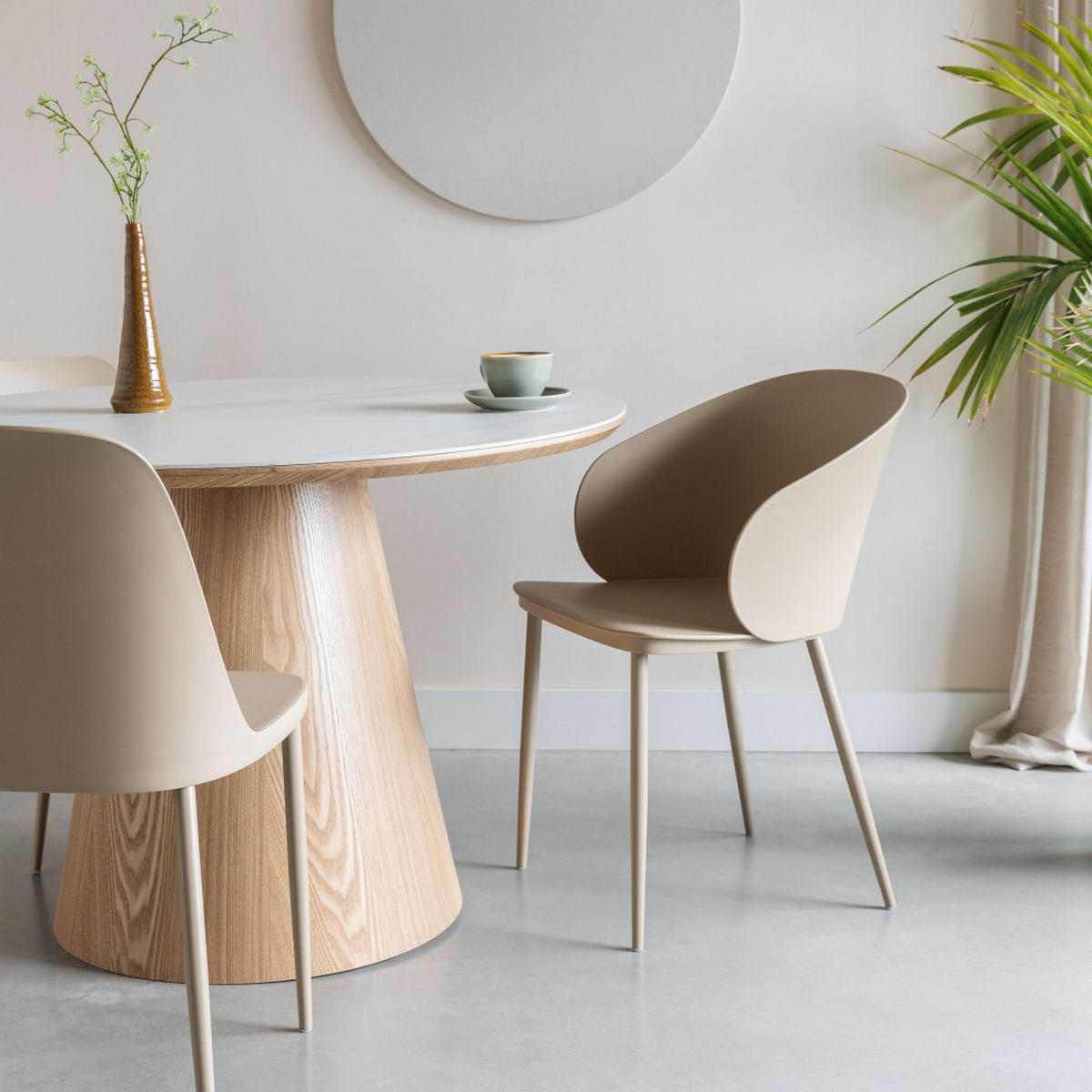 ESSTISCH - Klares Holz - Eschefarben, Holz (115/115/77cm) - Drawer