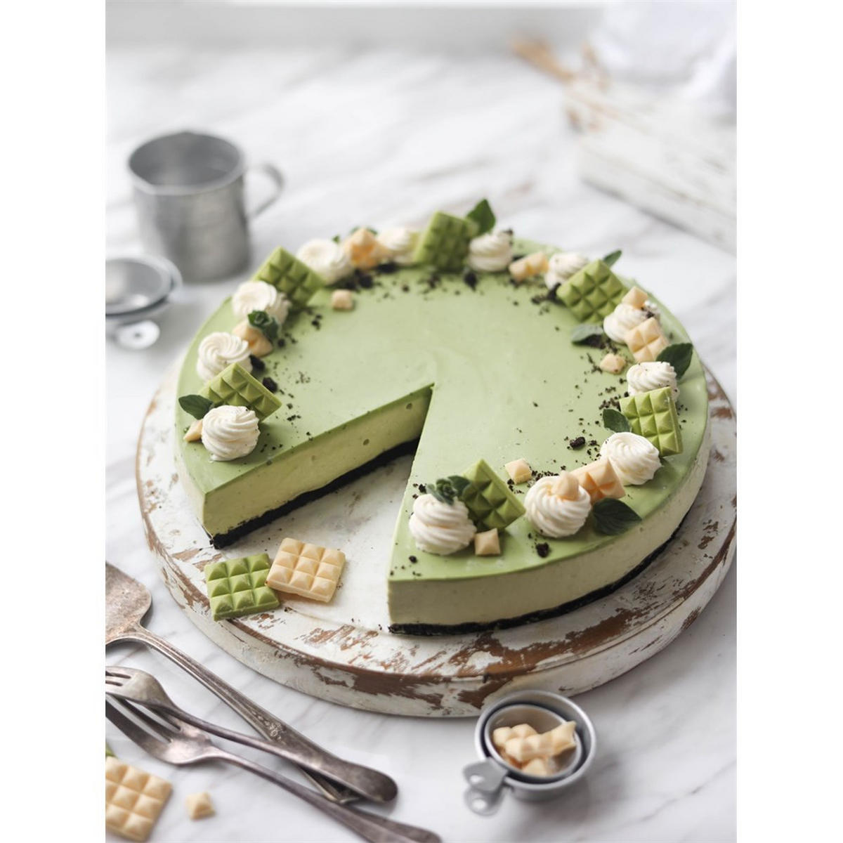 TORTENRING Silber 24/24/4.4 cm P02157 - Silberfarben, Metall (24/4.4/24cm) - Patisse 