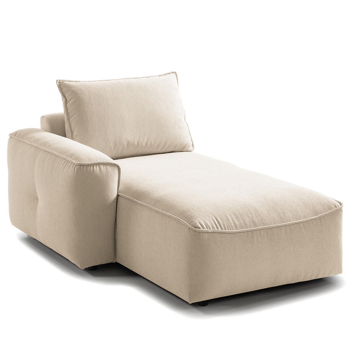 MODULLONGCHAIR - Beige, Holz/Textil (170/82/105cm) - home24