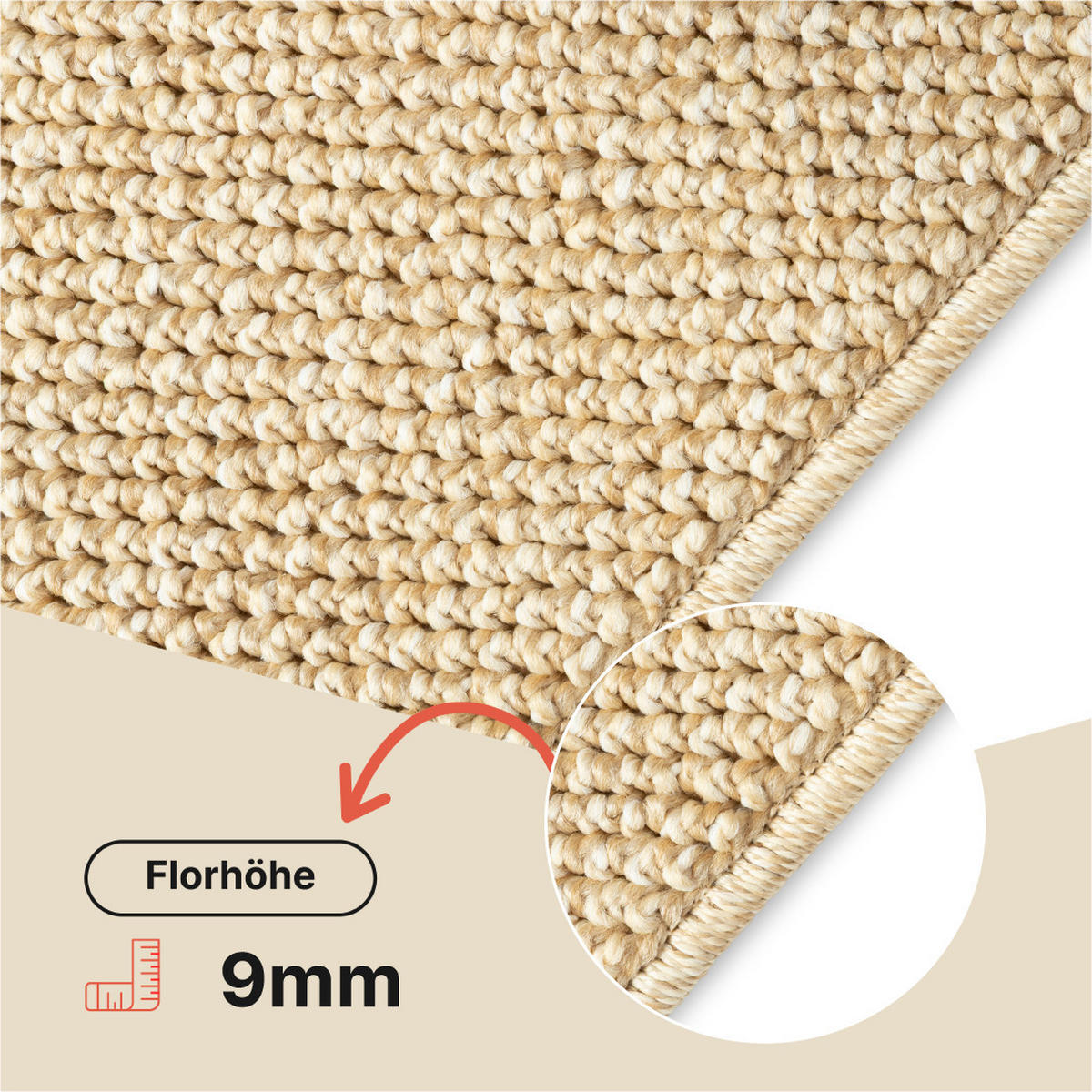 TEPPICH CALMA beige modern 80/150 cm - Beige, Textil (80/150cm) - Tapiso