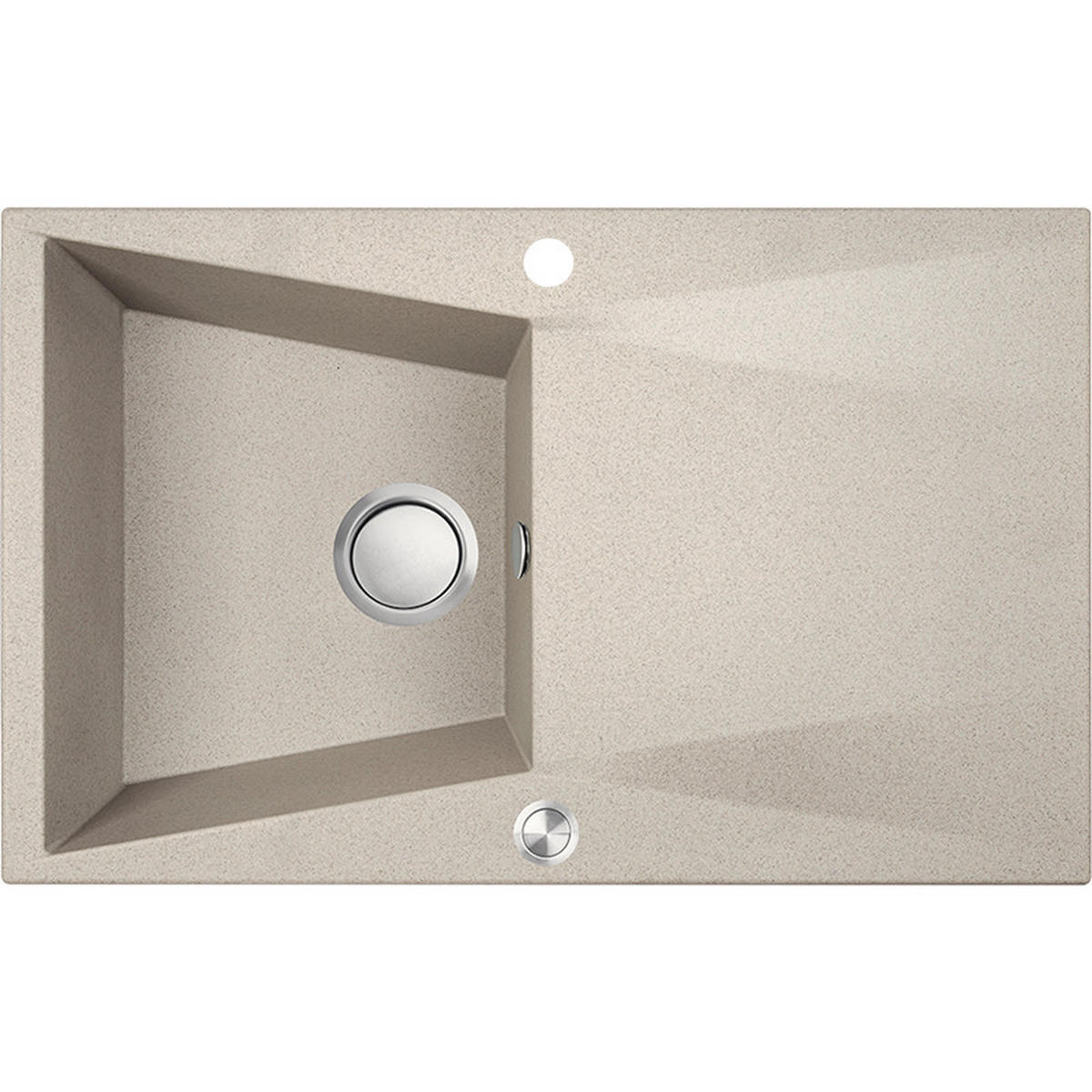EINBAUSPÜLE Grenada Beige, Einzelbecken, 48/78/20,4 cm - Beige, Stein (48/20.4/78cm) - bad land