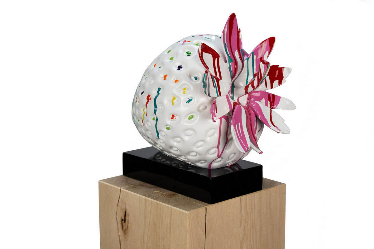 SKULPTUR Bunt 44/39 cm - Multicolor/Weiß, Stein (6.5/39/28cm) - KUNSTLOFT