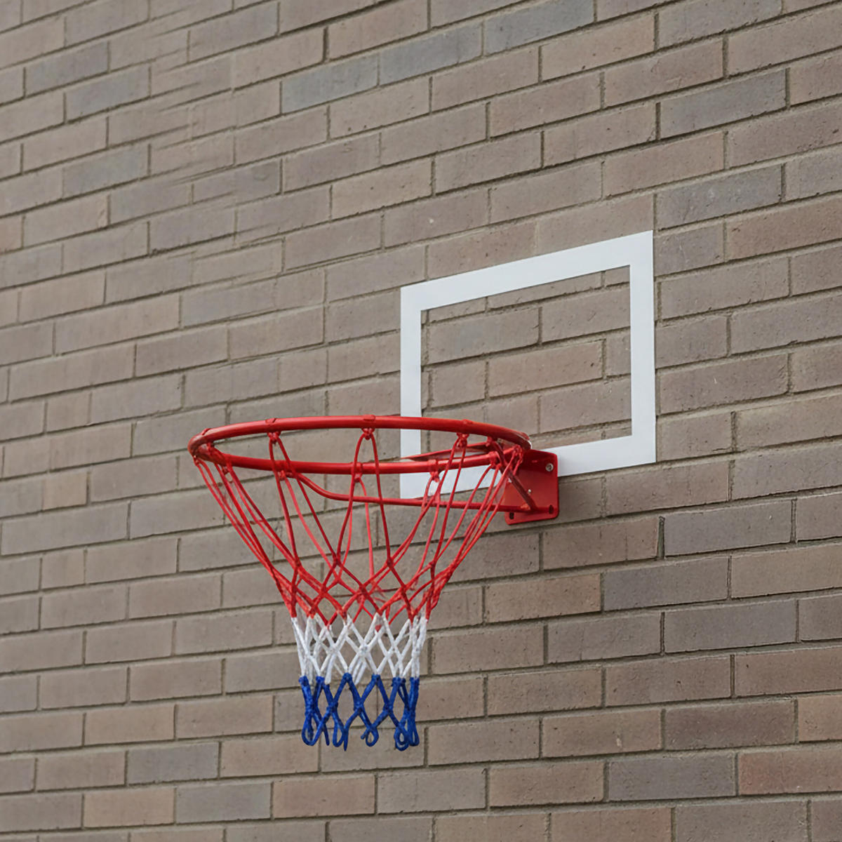 BASKETBALLKORB Orange zur Wandmontage Eisen 45 cm - Multicolor, Textil/Metall (45/56.5cm) - Relaxdays