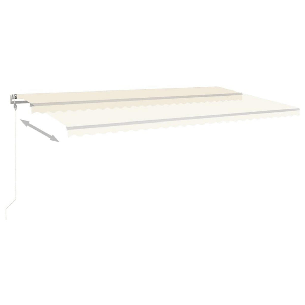MARKISE Automatisch Einziehbar 600x350 cm Creme - Creme, Metall (600/350/350cm) - furnicato
