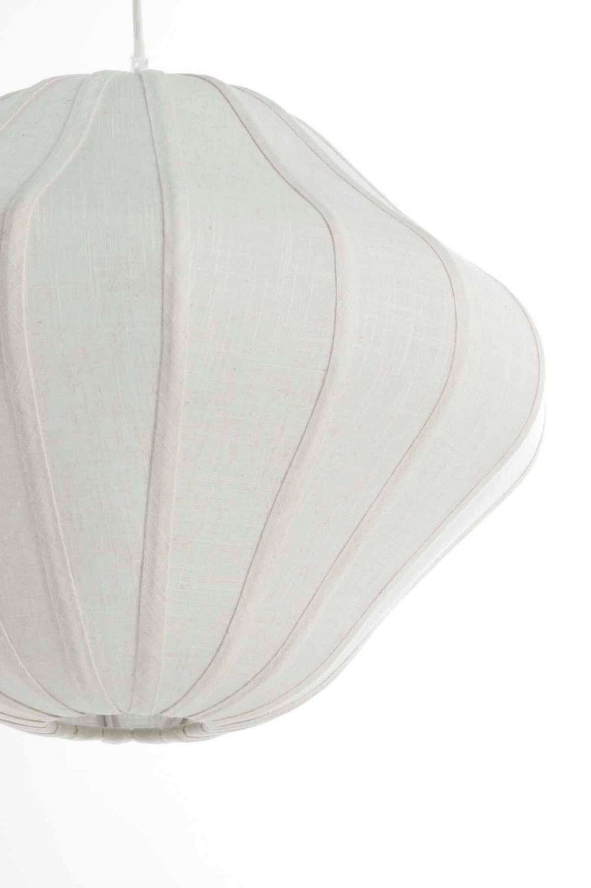 HÄNGELAMPE Sukau Weiß 50/50/40 cm - Weiß, Textil (50/50/40cm) - Light & Living