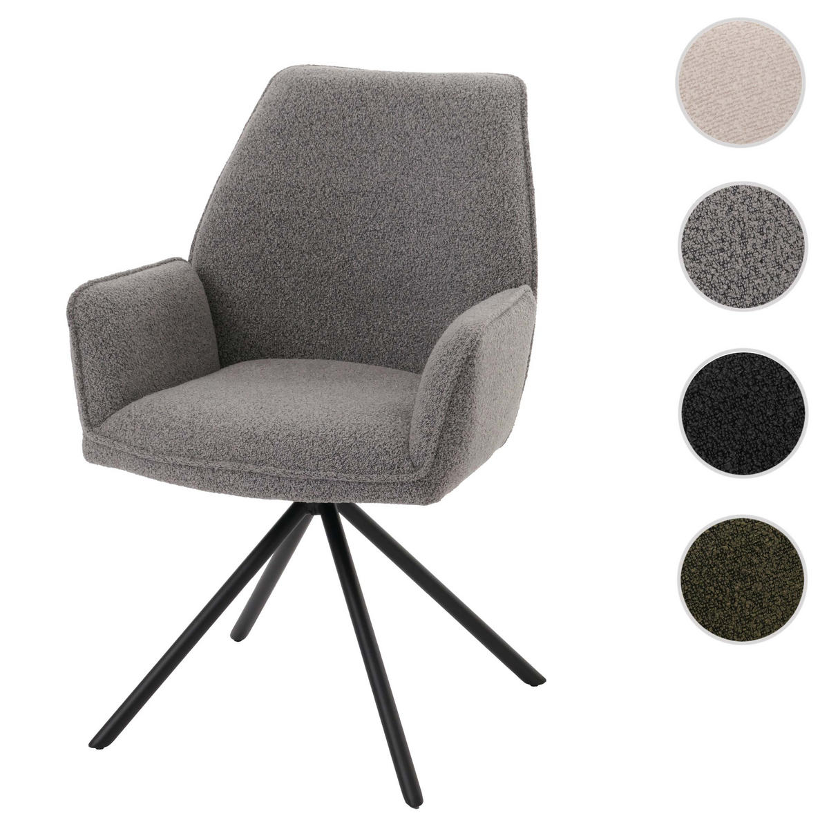 ESSZIMMERSTUHL Hellgrau - Hellgrau, Textil (60/86/60cm) - MCW