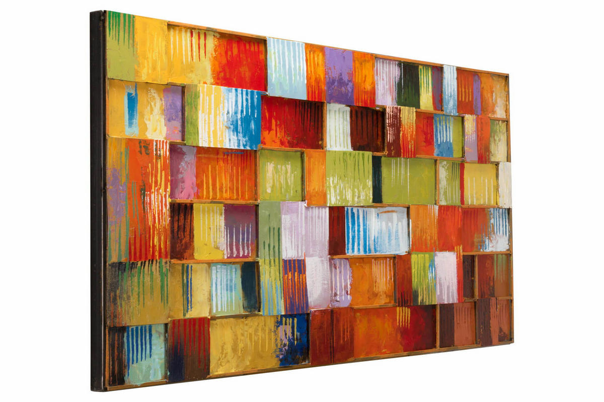 METALLBILD Bunt 120/60 cm - Multicolor, Metall (6.8/60cm) - KUNSTLOFT