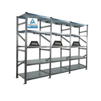 FACHBODENREGAL PROXIMO 200x270x60cm 5 Ebenen Beidseitig nutzbar Verzinkt - Silberfarben, Metall (270/200/60cm) - PROREGAL