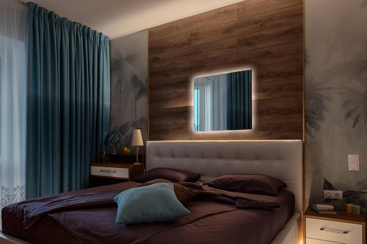 LED-SPIEGEL 50x50 cm Rechteckig Neutralweiß 4000K - Transparent, Glas (50/50/0.4cm) - Wallfluent