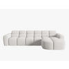 ECKSOFA rechts Lisa aus strukturiertem Stoff hellgrau 4 Sitzplätze - Hellgrau, Textil (170/310cm) - Micadoni