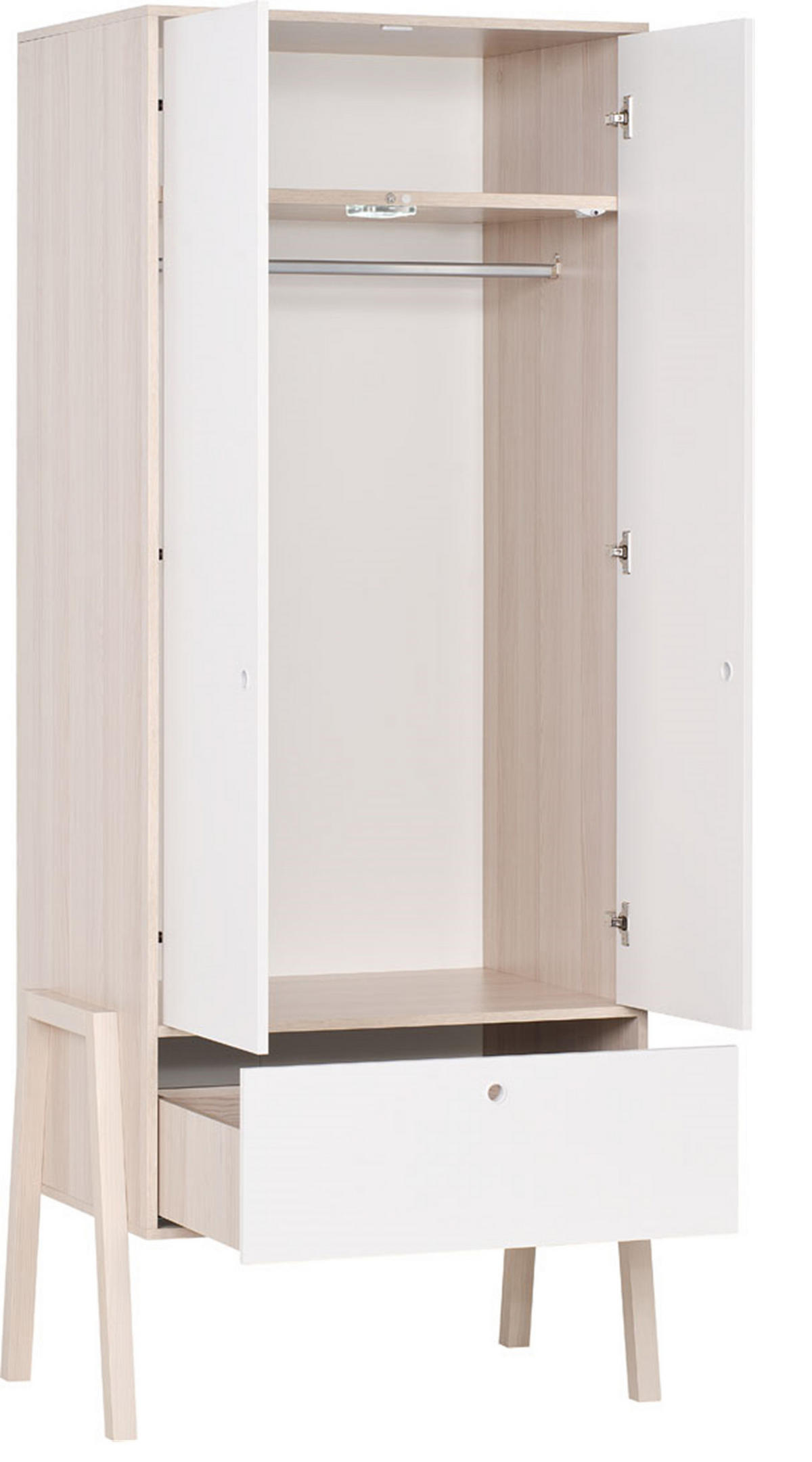 KLEIDERSCHRANK SPOT 2-TÜRIG - Weiß, Holzwerkstoff (88/210/60cm)