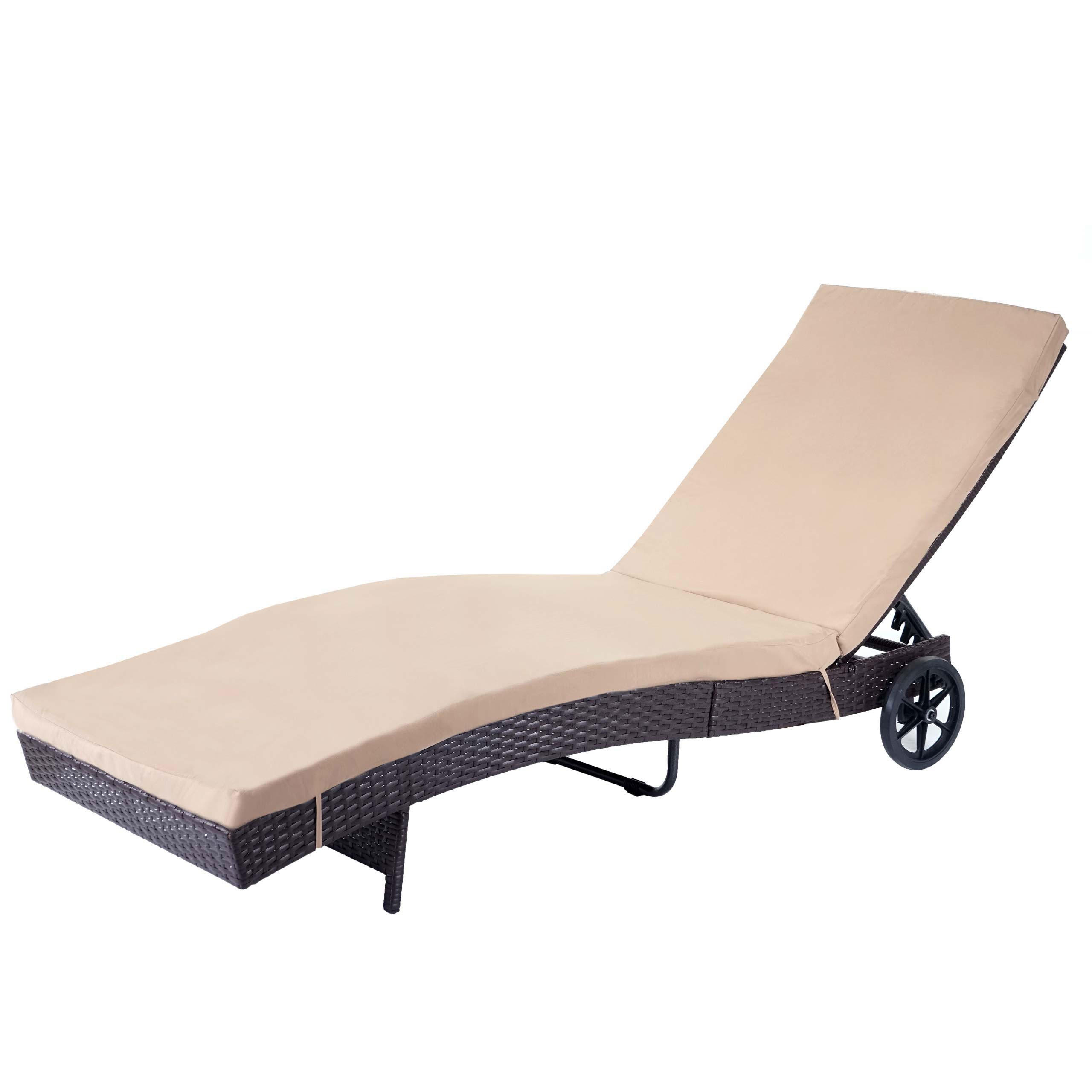 SONNENLIEGE Braun, Beige - Beige/Braun, Kunststoff (60/91/205cm) - MCW