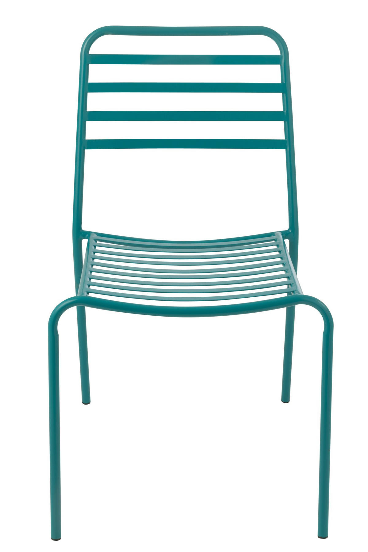 GARTENSTUHL GESTREIFT - Blau, Metall (56/81/50cm) - J-Line