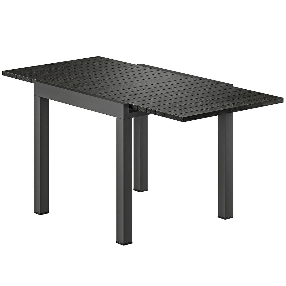 GARTENTISCH,SCHWARZ,1 Stück - Schwarz, Naturmaterialien (160/80/75cm) - GiPP