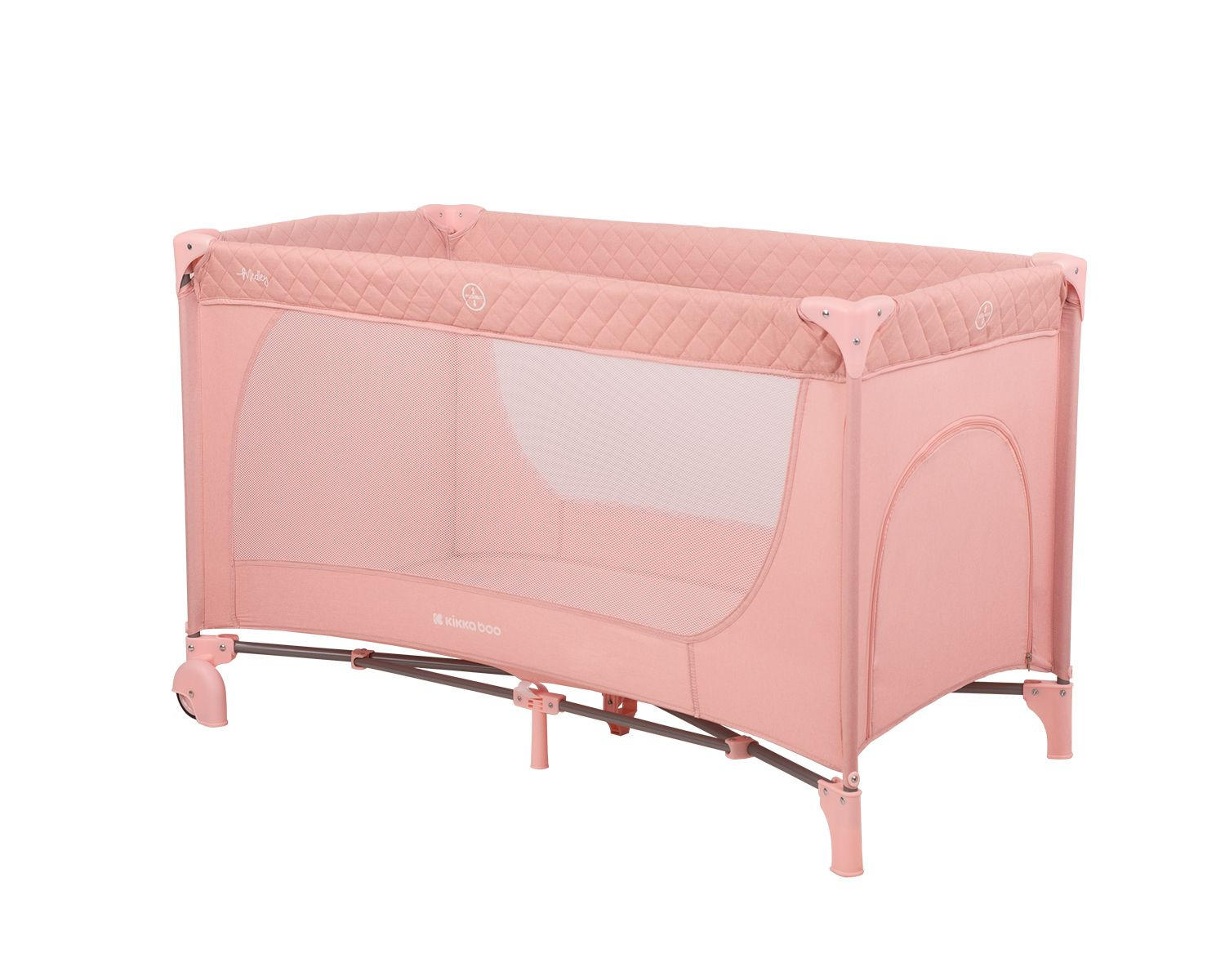 REISEBETT Medley, Seiteneingang rosa pink weiche Matratzenauflage, Netzfenster - Pink/Rosa, Kunststoff (60/120cm) - Kikka boo