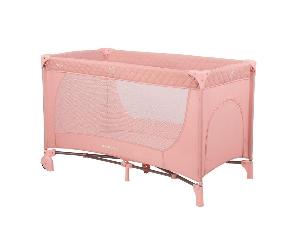 REISEBETT Medley, Seiteneingang rosa pink weiche Matratzenauflage, Netzfenster - Rosa, Kunststoff (60/120cm) - Kikka boo