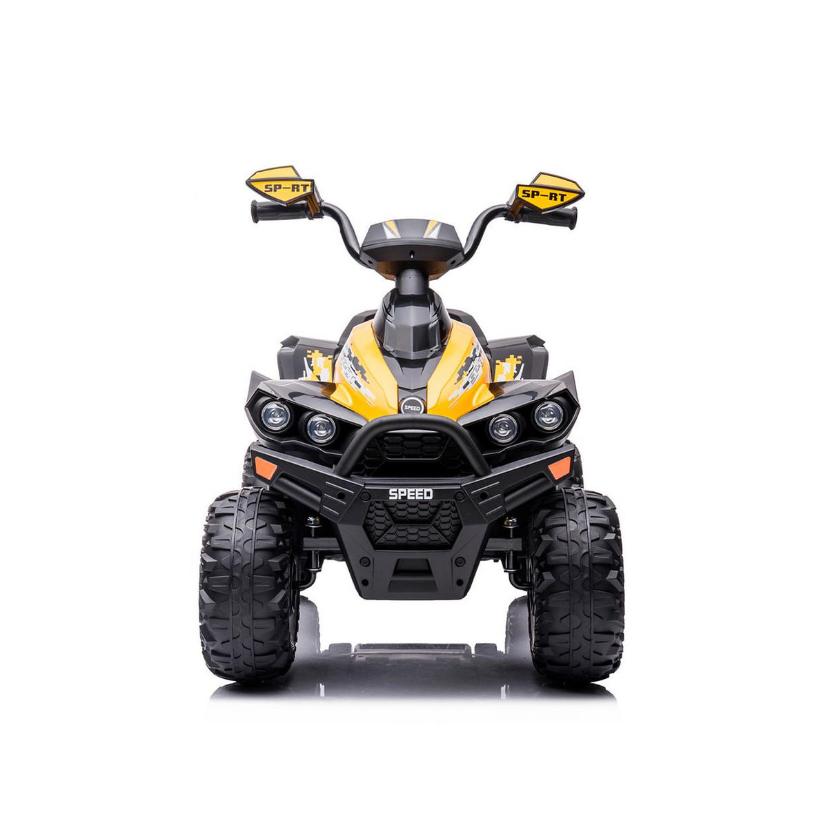 ELEKTROQUAD ATV Speed gelb Licht Musik 2 Motoren Fußpedal bis 35 kg - Gelb, Kunststoff (96/58/72cm) - Chipolino