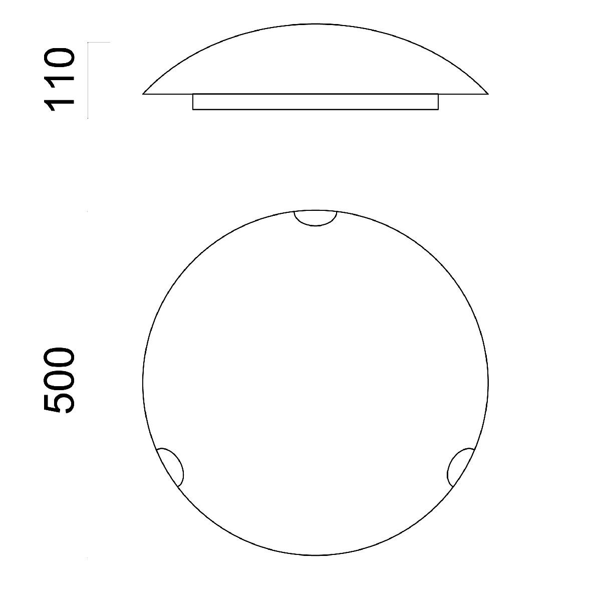 DECKENLEUCHTE - Weiß, Metall (50/50/11cm) - Lumicom