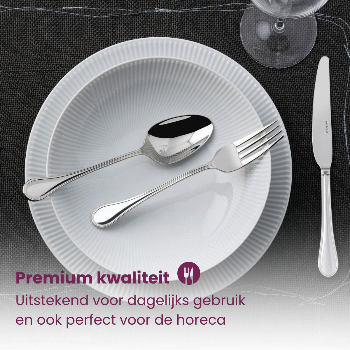 BESTECKSET Royal - Edelstahl - 36-teilig / 6 Personen - Silberfarben, Metall - Sambonet