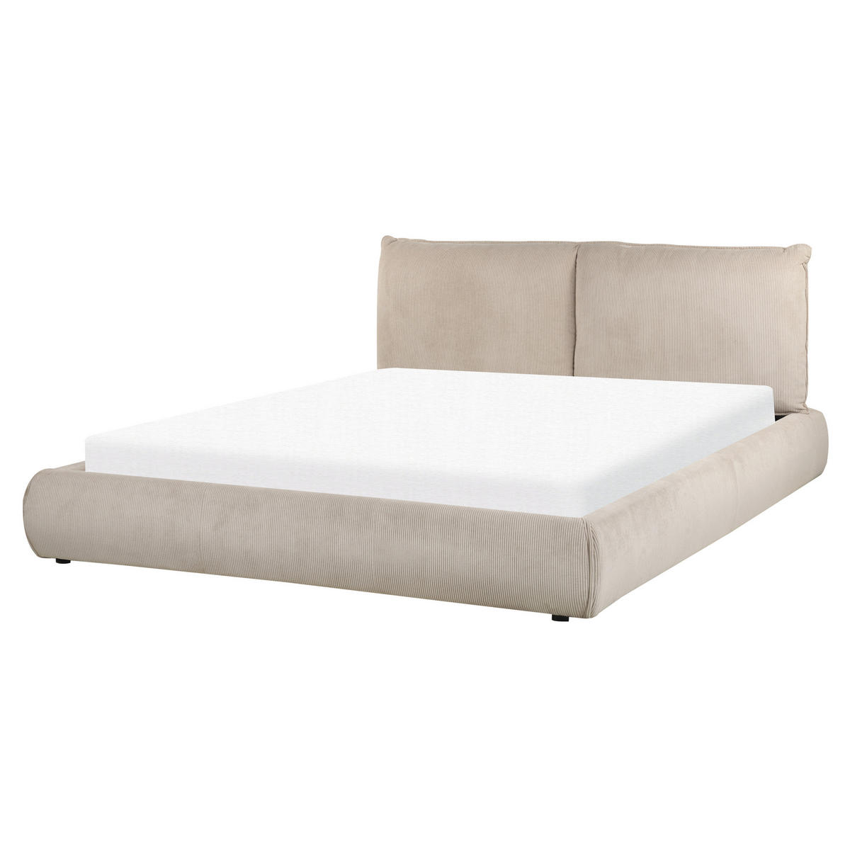 POLSTERBETT mit Lattenrost 160x200 cm Beige Vinay - Taupe, Textil (160/200cm) - Beliani