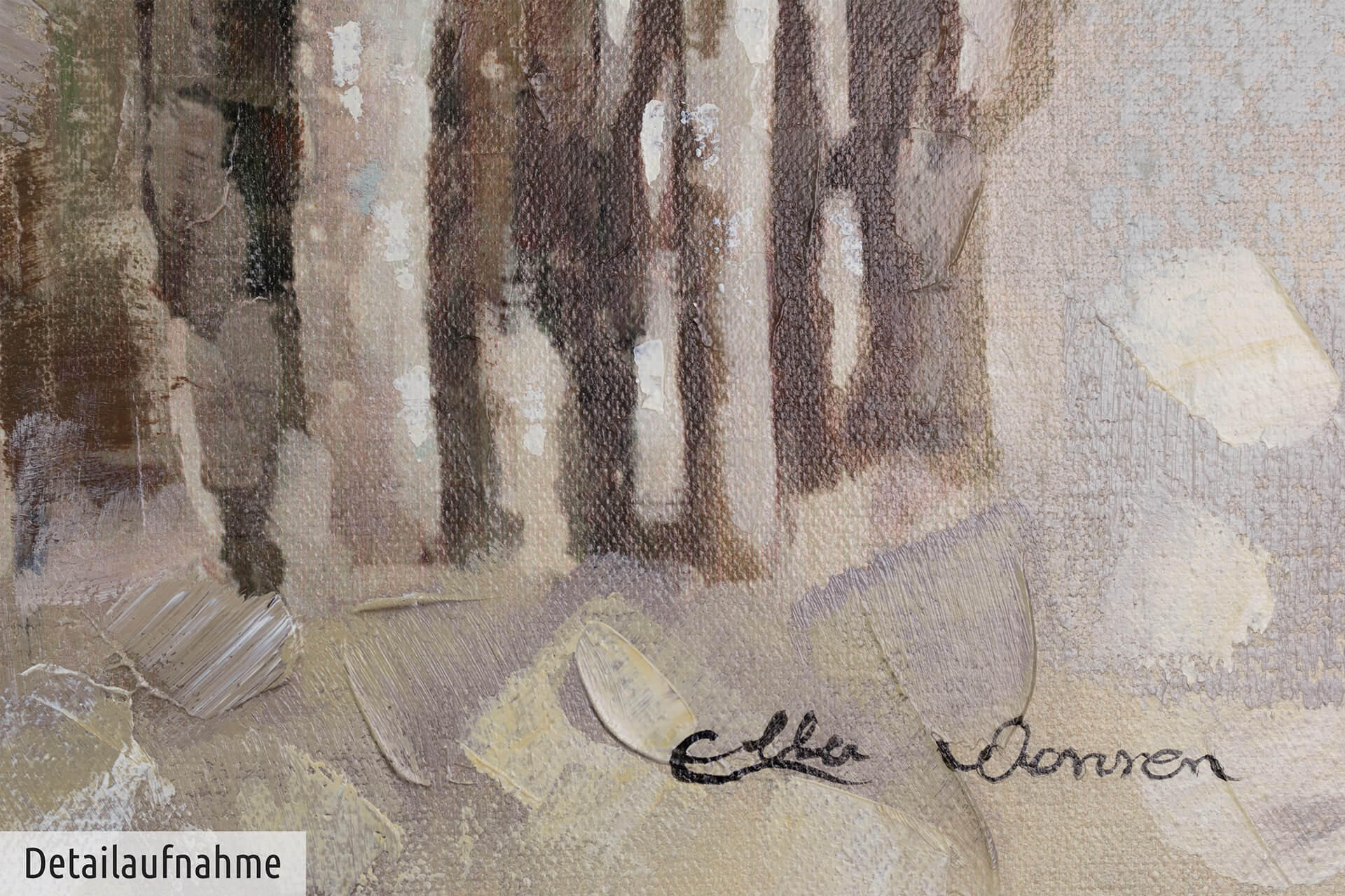 ÖLGEMÄLDE 150/50 cm - Beige, Holz/Textil (1.82/50cm) - KUNSTLOFT