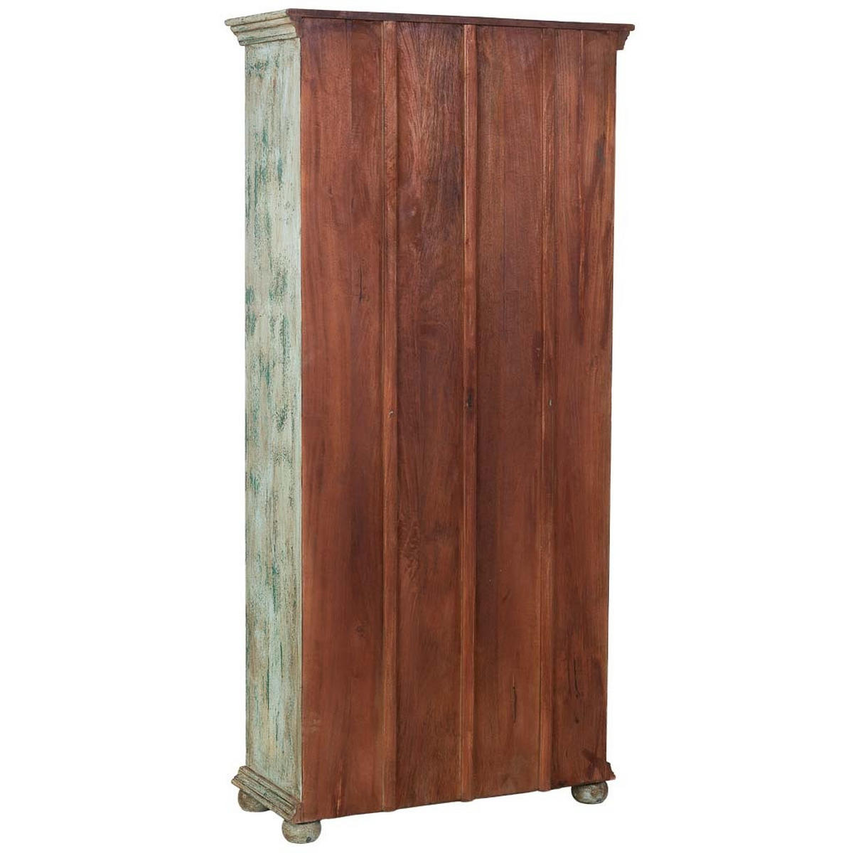 VITRINE aus Holz, blau, 89x40x190cm - Blau, Holz (89/190/40cm) - Wanderlust