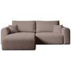 ECKSOFA Kornel mit Schlaffunktion Rosa Boucle - Rosa, Textil (248/165cm) - Bromarkt