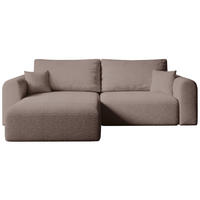 ECKSOFA Kornel mit Schlaffunktion Rosa Boucle - Rosa, Textil (248/165cm) - Bromarkt