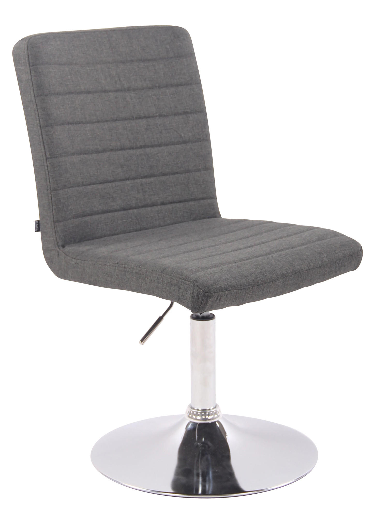 STUHL Stoff dunkelgrau - Chromfarben/Dunkelgrau, Textil/Metall (44/81/60cm) - CLP