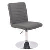 STUHL Stoff dunkelgrau - Chromfarben/Dunkelgrau, Textil/Metall (44/81/60cm) - CLP